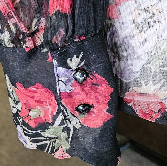 LAUREN Ralph Lauren Sheer Ruffled Blouse - Picture 7 of 10